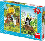 Krtek a kamarádi: puzzle 2x48 dílků