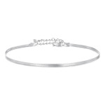 Elenys stříbrný pozlacený řetízek na nohu – hladký lesk elegance 18K bílé zlato