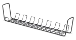 StarTech Přihrádka na kabely pod stůl černá / Organizér kabelů / Ocel / 615 x 132,5 x 130 mm / nosnost 5 kg (S1MB-DESK-CABLE-TRAY)