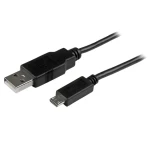 StarTech Ultratenký kabel USB-A - Micro-USB černý / Kabel / USB 2.0 Type-A na Micro-B / 480 Mbit/s / 15 cm (USBAUB15CMBK)
