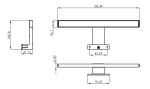 AQUALINE - SERAPA LED svítidlo 5W, 230V, 300x40x100, IP44, plast, černá mat SA147B
