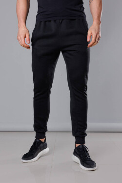 Černé pánské teplákové kalhoty (68XW01-3) odcienie czerni