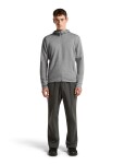 ICEBREAKER Mens Merino 360 Realfleece Elem LS Zip Hood, Metro Heather velikost: S
