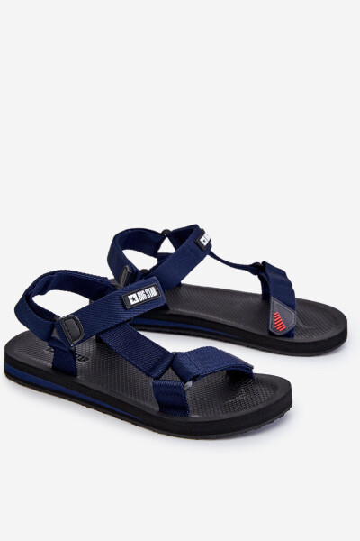 Pánské sandály na suchý zip Big Star DD174718 Námořnická modrá 43