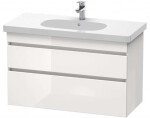 DURAVIT - DuraStyle Umyvadlová skříňka 61x100x45 cm, 2 zásuvky, lesklá bílá DS648502222