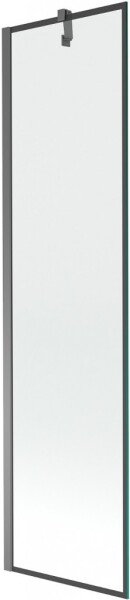 MEXEN/S - Next vanová zástěna FIX 50 x 150, černá vzor, grafit metal 895-050-000-00-70-95