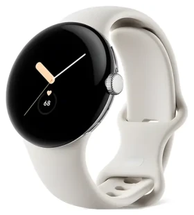Google Pixel Watch LTE 41mm stříbrná, řemínek Chalk / Chytré hodinky / Sportovní řemínek / LTE (GA04305-GB)