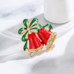 Vánoční brož se zirkony Campana de Navidad - vánoční zvonek, Barevná/více barev