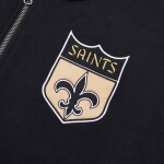 Mitchell & Ness Pánská bunda New Orleans Saints NFL Full Zip Fleece Hoodie Velikost: S