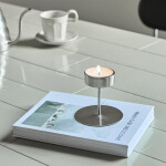 House Doctor Kovový svícen Anit Silver 10 cm, stříbrná barva, kov