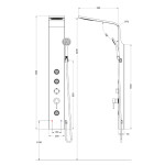 AQUALINE - TUSA sprchový panel 200x1400, stříbrná SL680