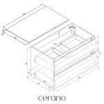 CERANO - Koupelnová skříňka Carole + deska pod umyvadlo Navira Slim - 18 mm - bílá matná - 80x49,8x46 CER-476294