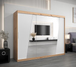 Šatní skříň Abi R0 Barva korpusu: Bílá, Rozměry: 120 cm, Dveře: Černá