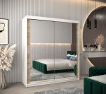 Šatní skříň Abi T3 Barva korpusu: Bílá, Rozměry: 100 cm, Dveře: Bílá