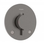HANSGROHE - Ecostat Comfort S Termostatická baterie pod omítku, pro 2 spotřebiče, kartáčovaný černý chrom 33718340