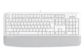 A4tech FK20 bílá / Drátová klávesnice / membránová / USB / CZ+US layout (FK20-WH)