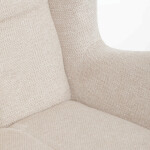 Křeslo ušák, béžová, látka, AK-H9206 CRM2