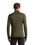 Pánské merino triko dlouhý rukáv, 1/2 zip ICEBREAKER Mens 200 Oasis LS Half Zip, Dark Loden velikost: L