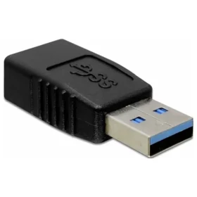 DeLock černá / Adaptér / USB 3.0 / USB-A samec - USB-A samice (65174)