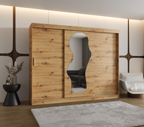 Šatní skříň Abi Ultra Rozměry: 250 cm, Barva korpusu + barva dveří: Dub artisan + Dub artisan