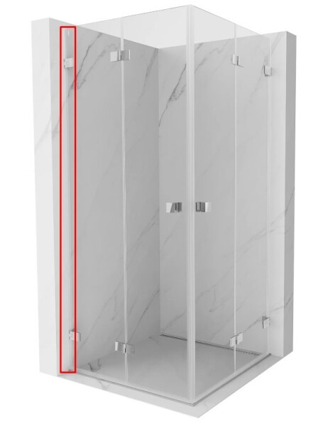 MEXEN - LUNAR nástěnná lišta 200 cm 1 ks, pro 832 836 pro sklo 6mm chrom 830-14-01