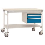 Manuflex LD1113.6011 ESD ESD pracovní stůl UNIDESK s kaučuk deska, rezedově zelená RAL 6011, Šxhxv = 2000 x 800 x 720-73