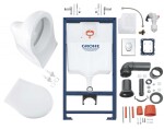 GROHE - Solido Set předstěnové instalace, klozetu a sedátka, softclose, tlačítko Skate Air, chrom 39192000