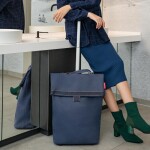 Nákupní vozík na kolečkách Reisenthel Trolley M Herringbone dark blue