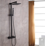 CERANO - Sprchový nástěnný sloup Elma - termostatická sprchová baterie - černá matná CER-424327