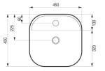 HOPA - Umyvadlo na desku GRINZA 45×45×11 cm OLKLT2204