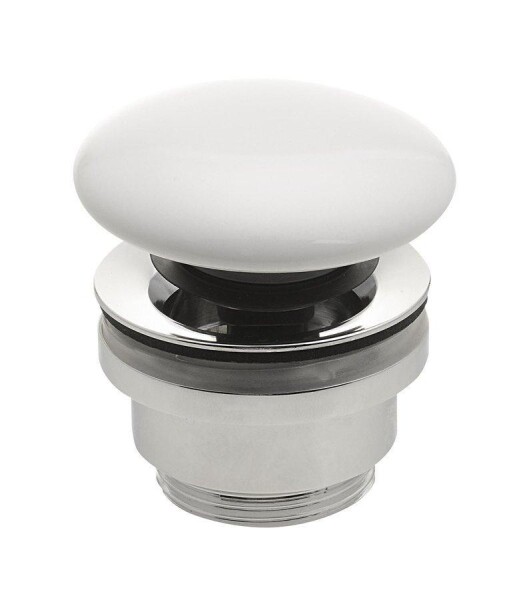 SAPHO - Umyvadlová výpust 5/4“, click-clack, keramická zátka, 5-63, bílá WEH060