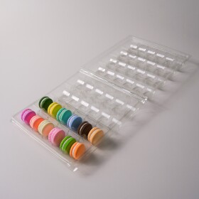 Cake star Transparentní box na makronky 23 x 25cm na 24ks