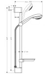 HANSGROHE - Crometta 85 Sprchová souprava Vario, 9 cm, 2 proudy, chrom 27764000