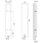 SAPHO - SMARTELLA otopné těleso 250x1490, černá mat MI1429