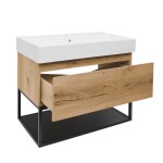Koupelnová skříňka s umyvadlem SAT B-Way 79x30x45 cm dub BWAY80OAKFU2 BWAY80OAKFU2