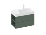 RAVAK - Lite Umyvadlová skříňka 80x45x43 cm, 2 zásuvky, Grey Green X000001876