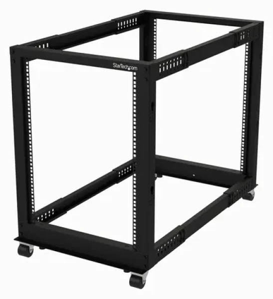 StarTech Otevřený rám rack 15U / Otevřený rám / 4-sloupkový / nosnost 544 kg / 600×1100 mm / černá (4POSTRACK15U)