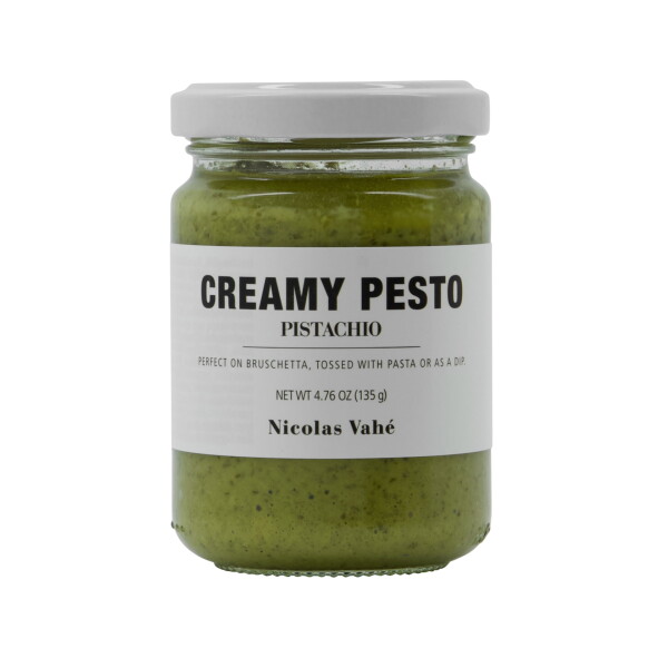 Nicolas Vahé Krémové pesto s bazalkou a pistáciemi 135 g, zelená barva, sklo
