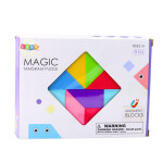 Mamido Magnetické kostky Tangram se samolepkami 9 dílků