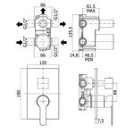 PAFFONI - West Baterie pod omítku pro 3 spotřebiče s tělesem, chrom WS019CR
