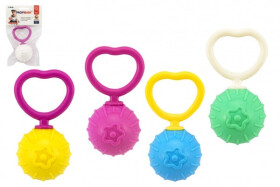 Chrastítko koule retro plast 18cm průměr 5cm mix barev v sáčku 0m+ - Haribo