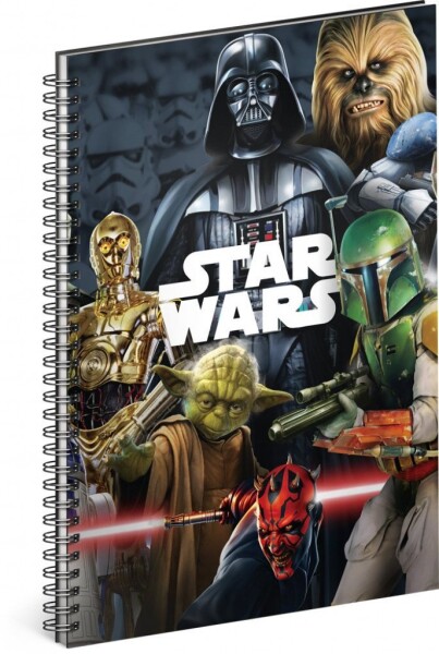Blok - Star Wars/Mix, A4 linkovaný,spirálový