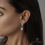 Royal Fashion stříbrné visací náušnice GU-DR22119E-SILVER