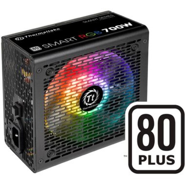 THERMALTAKE Smart RGB 700W černá / ATX / 700W / 120mm ventilátor / 80PLUS / nemodulární (PS-SPR-0700NHSAWE-1)