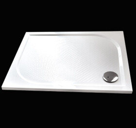 Aquatek Bent 120x80cm sprchová vanička z litého mramoru obdélníková s protiskluzovou úpravou