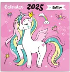 Poznámkový kalendář 2025 Šťastní jednorožci, 30 30 cm