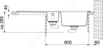 FRANKE - Mythos Fragranitový dřez MTG 651-100/7, 1000x515 mm, šedý kámen 114.0150.029