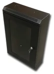 DATACOM 10" rack jednodílný 12U 140 černé / skleněné dveře (7043)