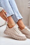 Zateplené dámské sneakersy Big Star MM274618 béžové 41