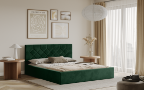 FRONTI Postel MARSALA 180x200 zelená s úložným prostorem